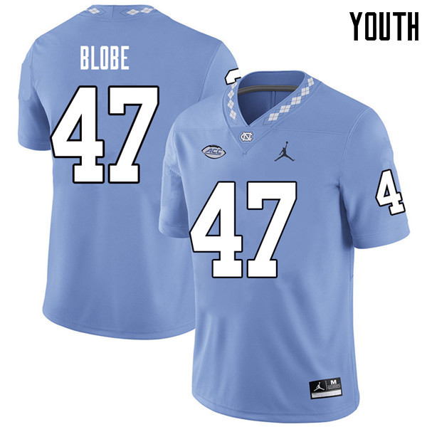 Jordan Brand Youth #47 Sam Blobe North Carolina Tar Heels College Football Jerseys Sale-Carolina Blu